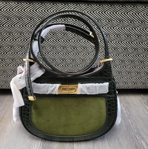 NEW Tory Burch Lee Radziwill Saddlebag - Picture 3 of 16